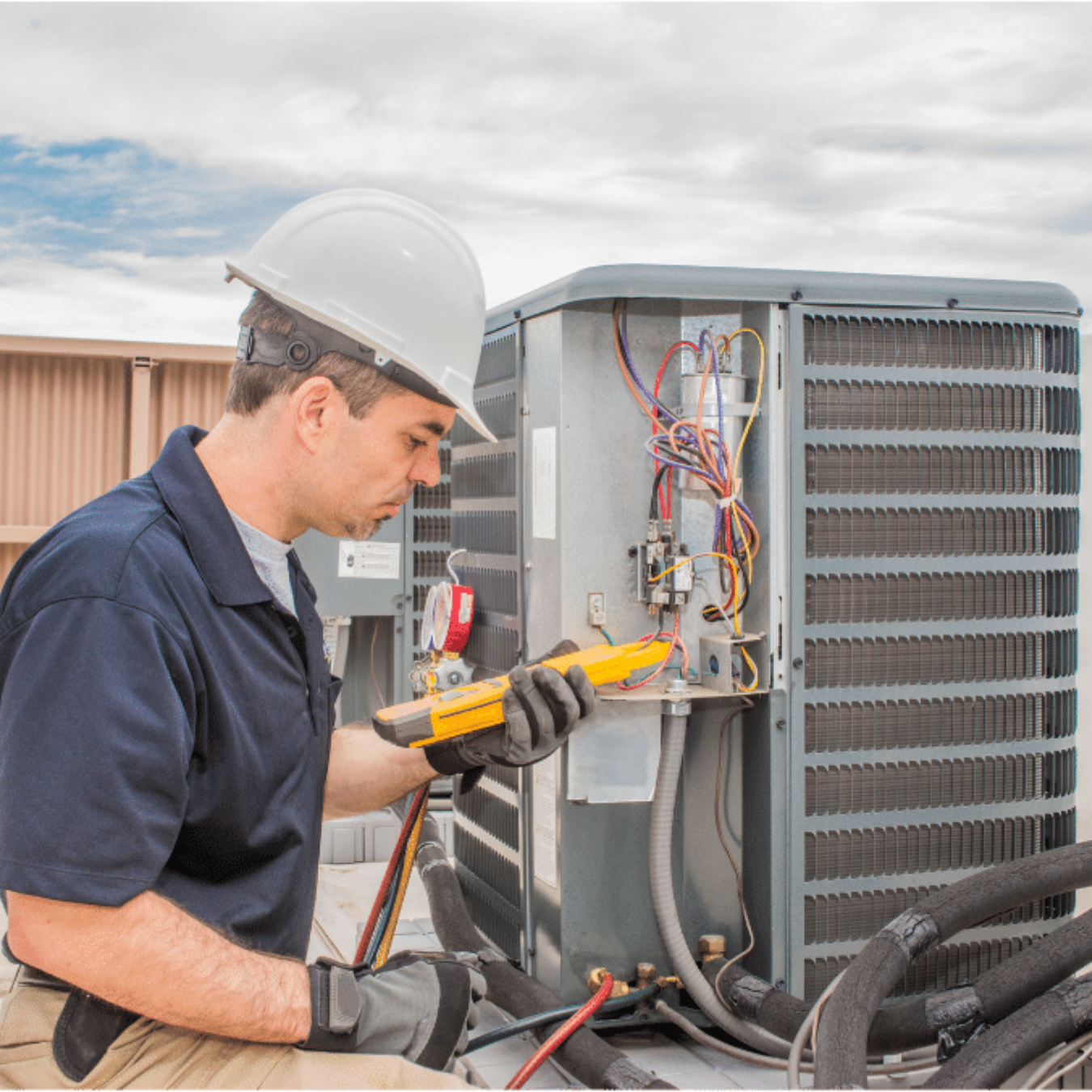 Sarnia Generator Pros HVAC technician on a service call in Sarnia, Ontario